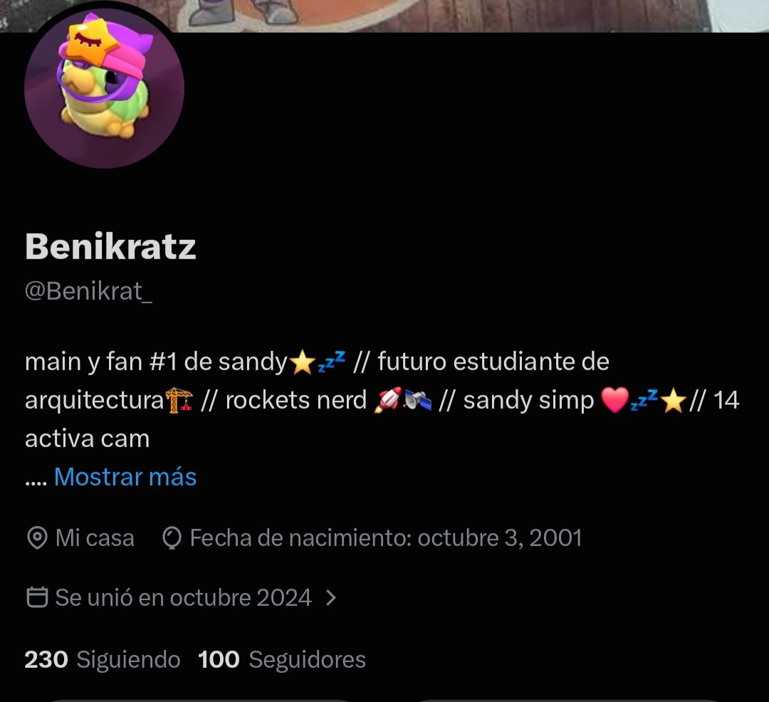 Benikrat_'s tweet photo. 100 SEGUIDORES VAMOOOOOOOOOS 🥹
Desde el primer pije que es un amigo que lo banearon hasta el gran @W4terpoto que fue mi último seguidor y además alguien que me gusta mucho su contenido. Gracias por acompañarme en esta cuenta fea, los quiero y los amo mucho, cuídense chads❤️ https://t.co/hP0l8qGPgr