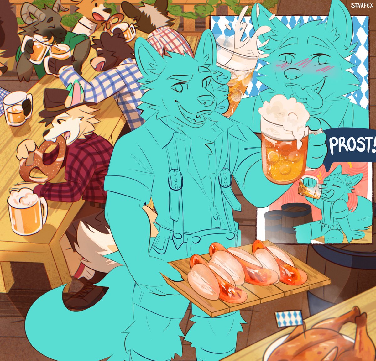 StarfexFennec's tweet photo. Oktoberfest Auction 🍻🎡

This guy had a few too many beers hehe 😵‍💫
Includes 2 versions!! 🥨🥨

SB: 60
MI: 30
AB: 450

🎡If the auction goes over $200 USD, an extra NSFW version will be included🔥🍺
➕Info below⬇️ https://t.co/Qge9NxhMr6