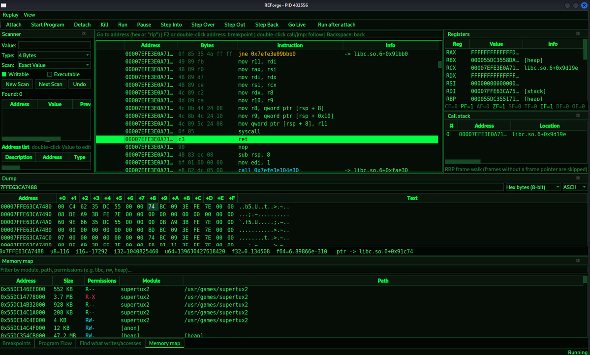 GadScript's tweet photo. Am currently building my own reverse engineering  debugger called Reforge inspired by the use of cheat engine and x64dbg for dynamic analysis.
#ReverseEngineering #Cybersecurity #BinaryAnalysis #LowLevel https://t.co/3drosskYbd