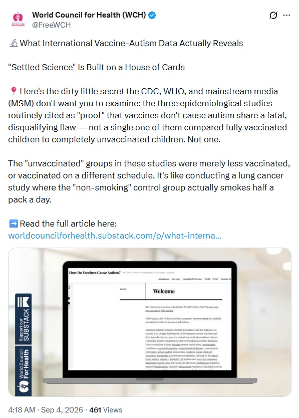 JaniceJame6vjh's tweet photo. 3/3: https://t.co/c3ubycyiHL

https://t.co/mnOHxIPqhC

https://t.co/NcqEge57MA

Vaxxed: From Cover Up To Catastrophe (Full Documentary 2016)

https://t.co/CqnFSifj1W

#Meme #Wakefield #Hooker #Thompson #Bigtree #MMR #Autism #Vaccines #Vaccination #CDC #CDCisaPRIVATEORG #BigPharma https://t.co/pWNDmlOKfY
