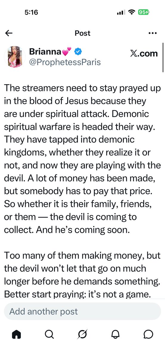 ProphetessParis's tweet photo. @FearedBuck https://t.co/gWATneR5U2
