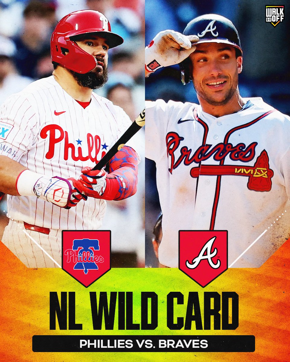 BRWalkoff's tweet photo. It'll be Phillies-Braves in the NL Wild Card on Tuesday 🔥 https://t.co/CyXKuvn69n