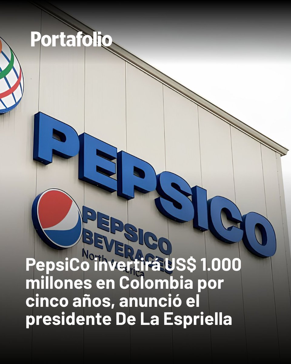 Portafolioco's tweet photo. 🥤 PepsiCo anunció una inversión de US$1.000 millones en Colombia durante los próximos cinco años, destinada a ampliar la producción, modernizar sus operaciones y fortalecer la distribución en el país. El presidente Abelardo de la Espriella presentó el anuncio como una señal de confianza empresarial.

💰 El monto equivale a unos US$200 millones por año, aunque todavía no se conocen detalles sobre su distribución, las regiones donde se ejecutará ni cuántos empleos generará. ¿Qué se sabe hasta ahora de la millonaria inversión?

Lea la nota para conocer los detalles: https://t.co/WOygUofC98

Foto: Flickr Governor Jim Justice