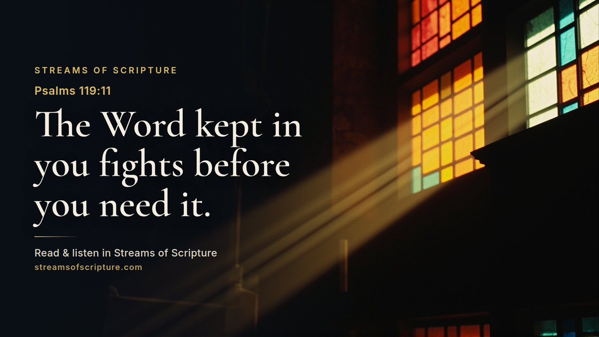StreamScripture's tweet photo. Many people assume this verse is mainly about Bible memorization, but its primary concern is the heart, not the memory.

Read &amp; listen link below ↓

#Psalms119 #GodsLove https://t.co/Vb8uwuHjvD