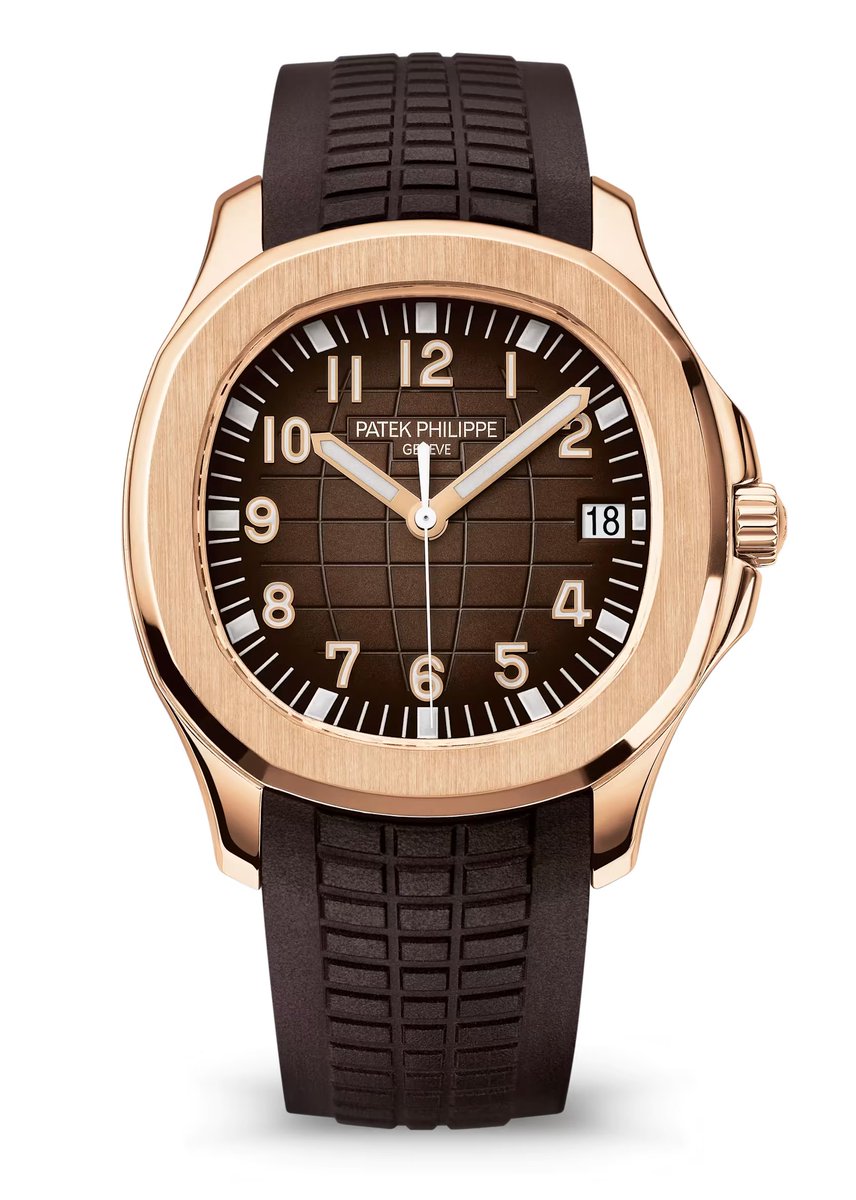 GlobalWatchClub's tweet photo. Patek Philippe Aquanaut Ref. 5167R-001 sunburst brown with black-gradient rim dial 

Retail price - £43,200 https://t.co/shLxfxPgfc