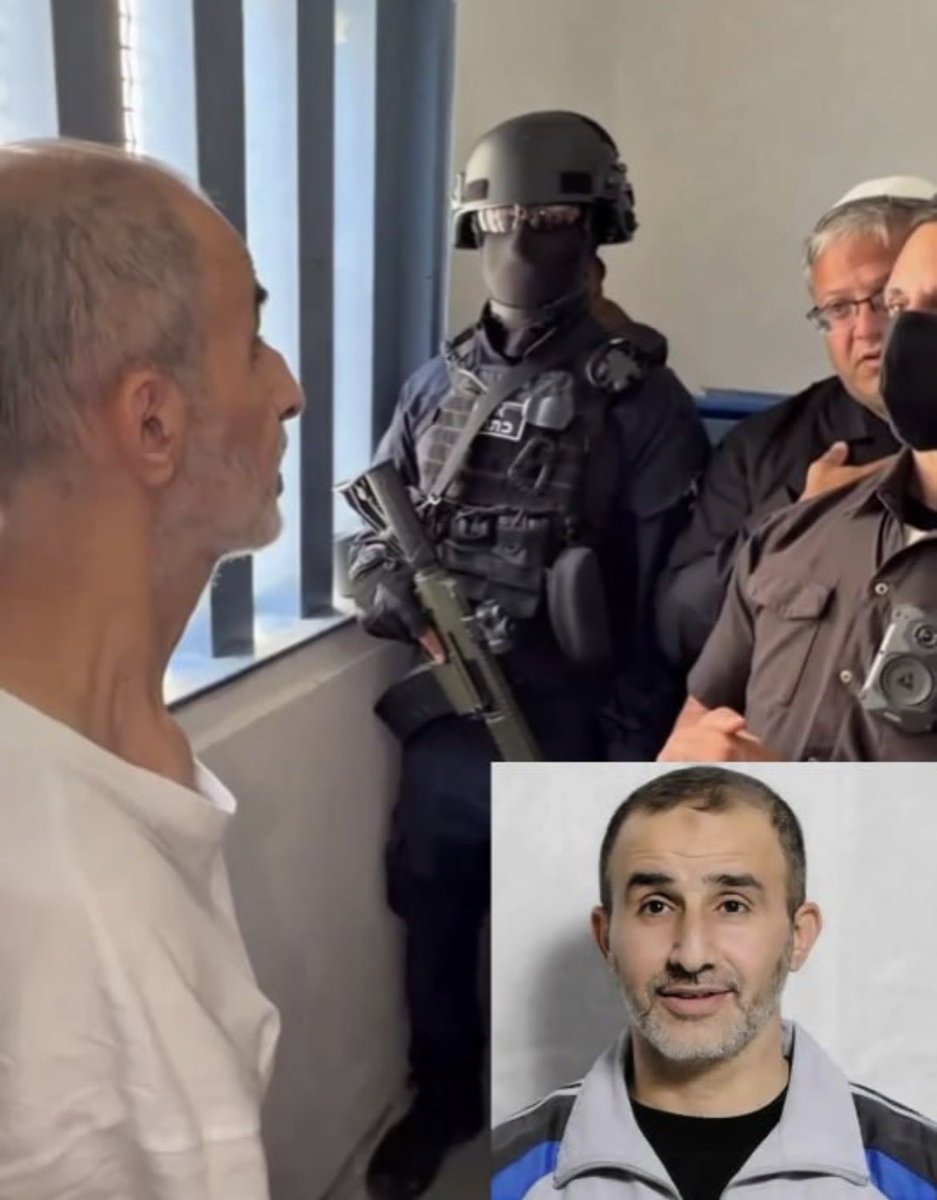 MujammaHaraket's tweet photo. Today, September 27, 2026, Hamas and its Prisoners’ Media Office released statements condemning Ben Gvir’s filmed visit to Ganot Prison, during which he threatened to kill imprisoned resistance leader Hassan Salama.

Hamas stated:

“The Islamic Resistance Movement (Hamas) affirms that the video posted by Ben Gvir, the extremist minister in the Zionist occupation government, will not shake Hassan Salama’s resolve or that of our prisoners. This video, staged for show, included a death threat against the imprisoned leader. It portends further murders targeting him and our heroic prisoners as part of the occupation’s policy of turning prisons into sites of outright killing, in flagrant violation of all international laws.

We have made every possible effort, at every level and by every means, to secure the release of our prisoners from the occupation’s prisons. We continue to do so and will remain committed to this pledge until they are free.

Our heroic people will remain faithful to their national causes, foremost among them the cause of the prisoners. The criminal Ben Gvir and his fellow extremist, terrorist masters of the occupation will not intimidate them.

Ben Gvir and his fellow leaders of the fascist entity will meet the same fate as other war criminals throughout history.

Islamic Resistance Movement – Hamas

Sunday, September 27, 2026 AD
Corresponding to: 16 Rabi’ al-Thani 1448 AH”

The Prisoners’ Media Office stated:

“Ben Gvir’s appearance inside the prison is political grandstanding for electoral gain and an act of bullying against a defenseless, shackled prisoner.

We call on international and human rights organizations to confront this public incitement and protect the prisoners.

We hold the occupation fully responsible for the life and safety of imprisoned leader Hassan Salama.

Hassan Salama’s physical appearance reveals the effects of starvation, torture, and systematic medical neglect.”