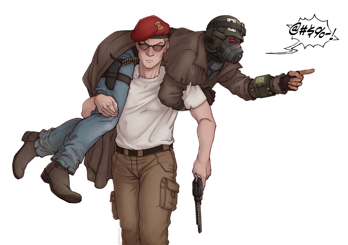 mintsui's tweet photo. babysitter (six is older than him btw)

#boonesix #fallout #fnv #falloutnewvegas https://t.co/lB2eU5bbnD