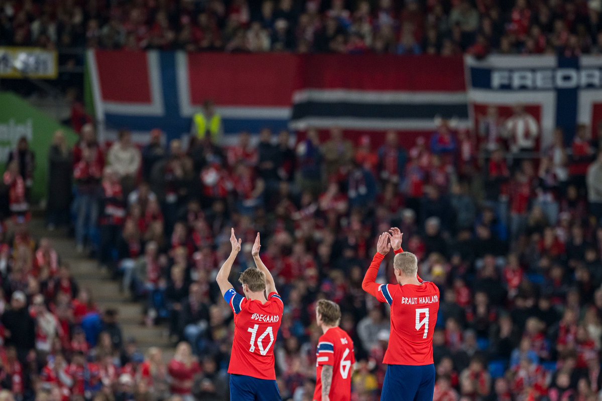 D00Haaland's tweet photo. I think we played well, but it was unfortunate that we lost to Portugal. Match 2 done, next we play Wales away. Tusen takk til alle som bidro til fantastisk stemning på Ullevaal! https://t.co/D0Dq6QMrqV