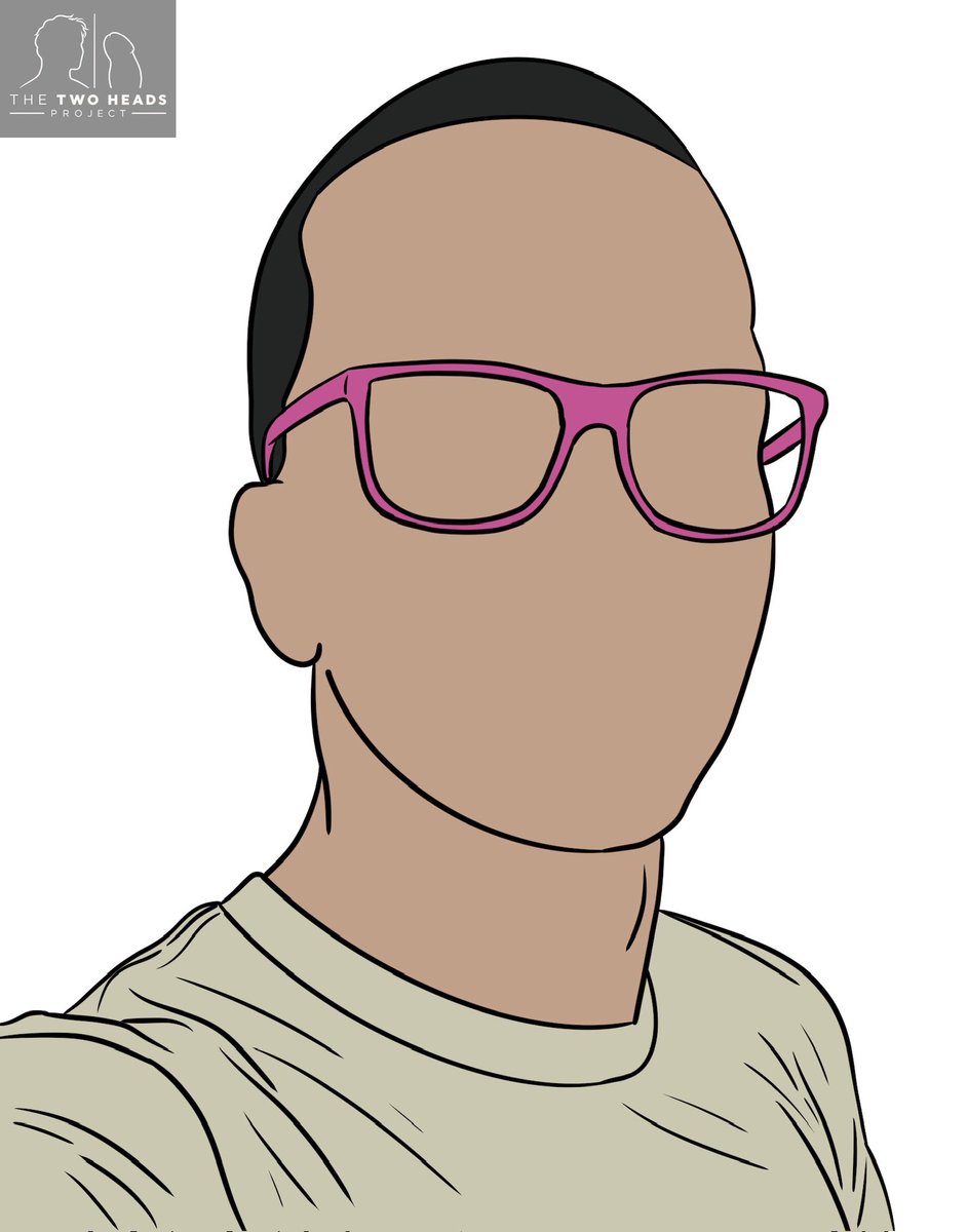 TheTwoHeadsProj's tweet photo. This is Adrian. I love his pink glasses! 

#TheTwoHeadsProject #BodyPositiveArt #BodyPositivity #FigurativeArt #ContemporaryArt #QueerArt #MaleFigureArt #BodyNeutrality #ArtistOnTwitter #NSFWArt THP-001 https://t.co/MIfczxUIJT