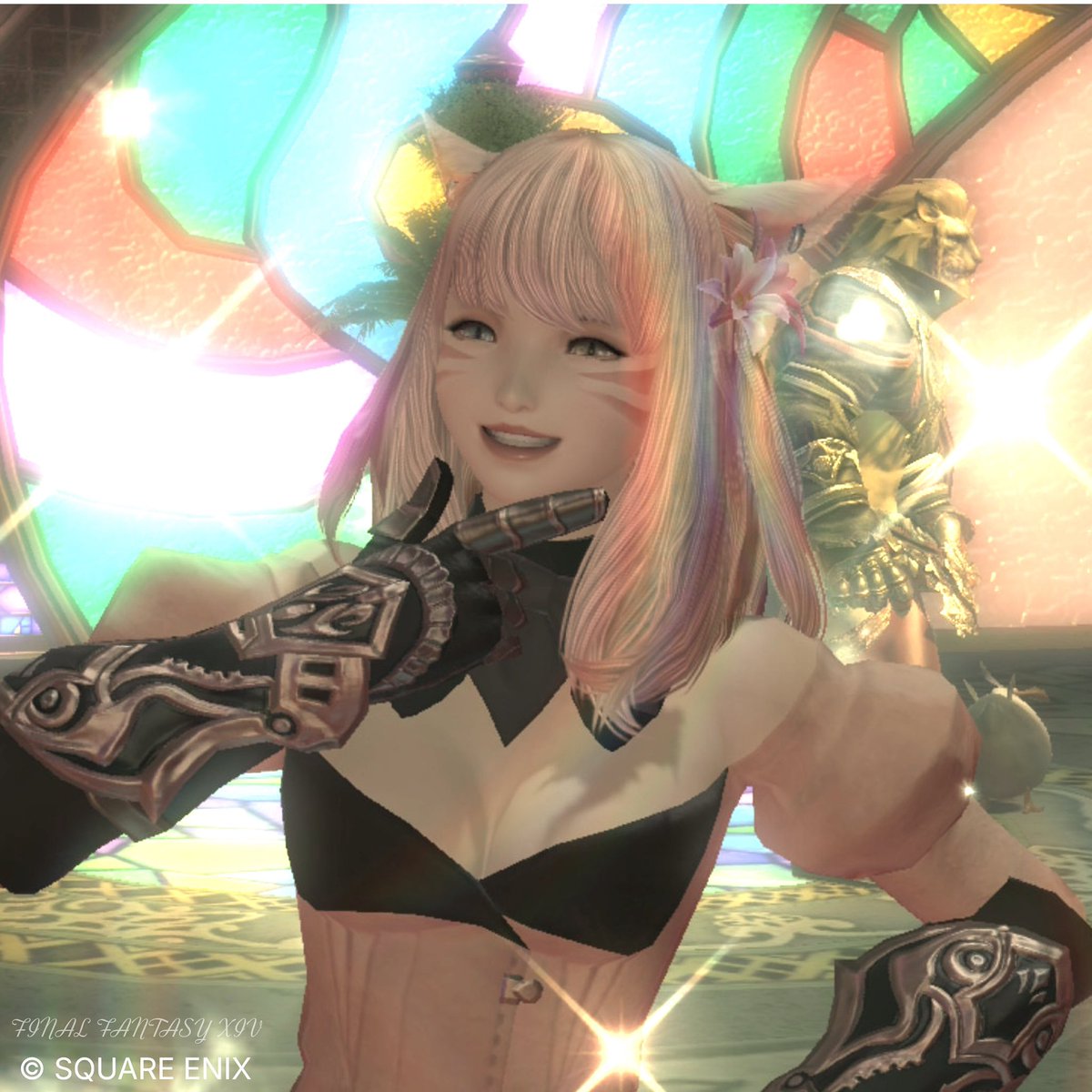 hanane87ff14's tweet photo. おはようございます☀️

頭痛が痛すぎて死んでます(  ꜆_  ̫ _)꜆ﾊﾟﾀｯ

昨夜メインストーリーやってたら新生のエンドロール流れたから終わったのか…な？！

#FF14 #ミコッテ #おはミコ https://t.co/yBdW0LYlrX