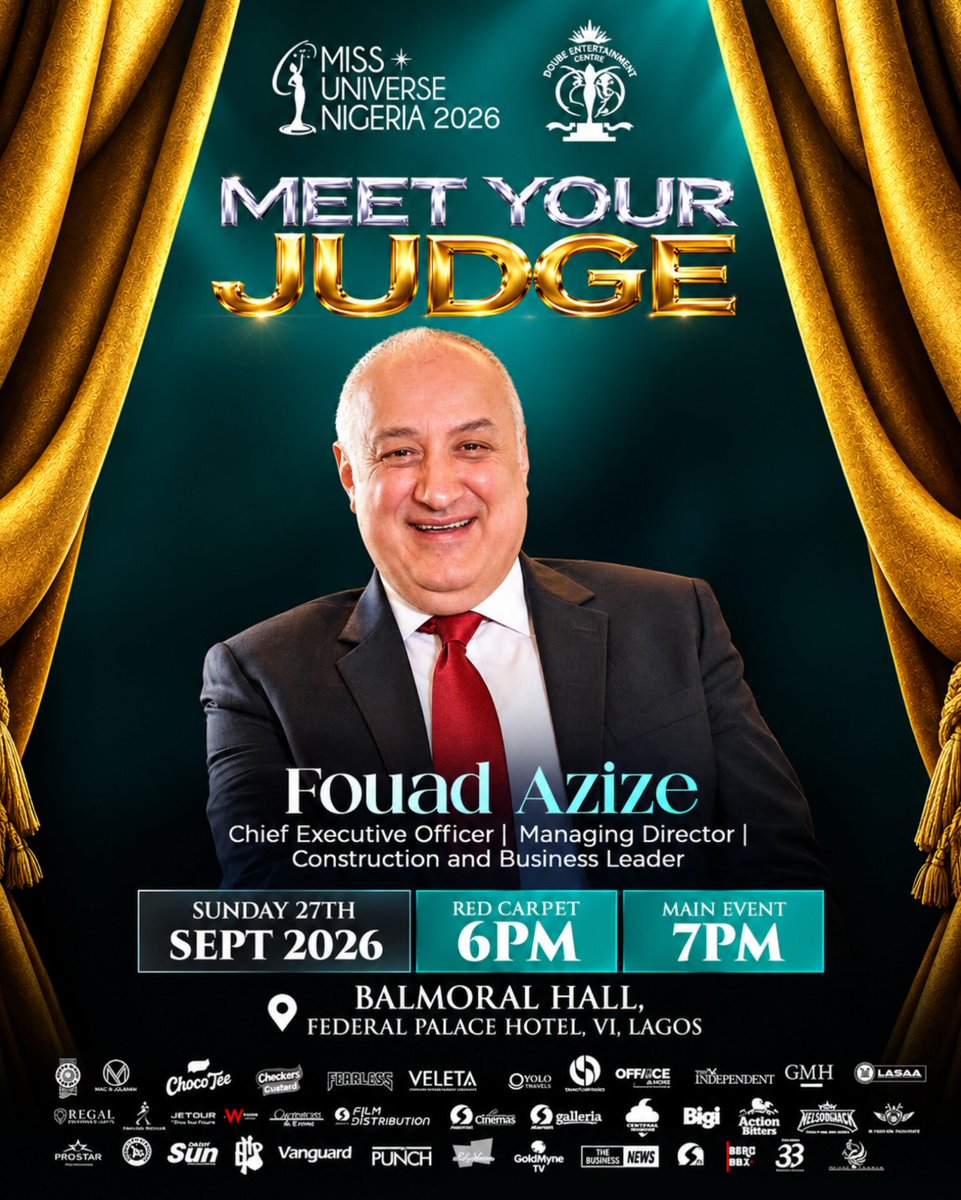 937RhythmFm's tweet photo. MEET THE JUDGES - MISS UNIVERSE NIGERIA 2026
The crown awaits, but first, the decision rests in the hands of those entrusted to judge with experience, insight and integrity.
Meet the distinguished panel of judges who will evaluate this year's delegates as they compete for the coveted Miss Universe Nigeria 2026 crown. From poise and intelligence to purpose, leadership and presence, every detail matters on the journey to the crown.
The stage is set. The delegates are ready. Now, meet the minds behind the final decision.
#MissUniverseNigeria2026 #MissUniverseNigeria
#MissUniverse #rhythm937
