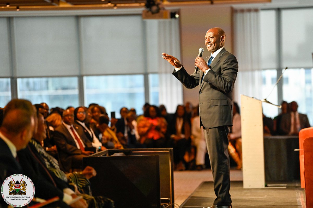 Diaspora_KE's tweet photo. RECAP: 
On the sidelines of the 81st Session of the United Nations General Assembly in New York, the State Department for Diaspora Affairs hosted a presidential diaspora engagement forum that brought together various Ministries, Departments and Agencies (MDAs). 

The MDAs shared key national priorities and outlined ongoing projects in Kenya, highlighting how Kenyans in the diaspora can tap into these opportunities and contribute to national development.

On affordable housing, Principal Secretary for Housing and Urban Development, Mr. @PSCharlesHinga, outlined the Government's projects in housing, markets and other infrastructure development. He elaborated on the expansion of access to affordable housing and how the diaspora can benefit from these initiatives. PS Hinga further encouraged Kenyans abroad to invest in affordable housing and took them through the registration process.

On universal healthcare, Principal Secretary for Public Health and Professional Standards, Ms. @psmuthoni , led discussions on strengthening healthcare delivery and the Social Health Authority (SHA). Dr. Mercy Mwangangi provided further insights into the Government's healthcare initiatives.

At the same time, @InvestKenya_ Chief Executive Officer, Mr. John Mwendwa, presented Kenya's investment opportunities to members of the Kenyan diaspora in the United States. The CEO reaffirmed that Invest Kenya will work closely with @Diaspora_KE to convert the interest expressed into concrete investments across various sectors of Kenya's economy.

The @IEBCKenya Vice Chairperson, Ms. Fahima Abdallah, used the opportunity to share insights of what tye electoral body is doing to ensure Kenyans abroad are not left out of Kenya's democratic processes.

The forum reaffirmed the whole-of -Government's commitment to working closely with Kenyans abroad to advance inclusive growth and national progress. #DiasporaFirst