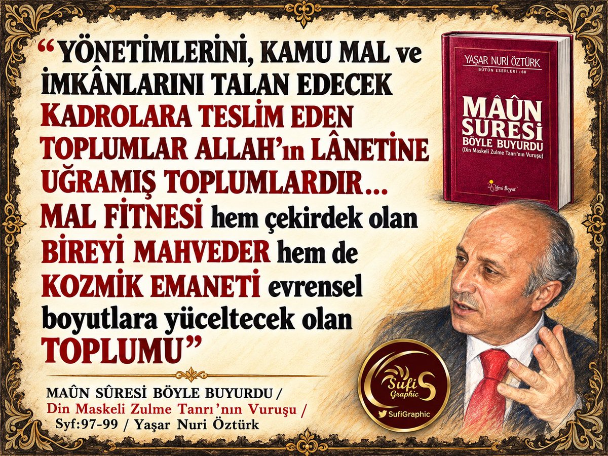 SufiGraphic's tweet photo. #KamuMalı #Devlet #Yönetim  #Lanet #Hazine #Soygun #Gasp #Domuz #Usulsüzlük #Gulül #Hırsız #ihanet #Sosyoloji #islam #YaşarNuriÖztürk #Maun DEVLET ve KAMU MALINDAN ÇALANLAR https://t.co/f8vCkls1SH