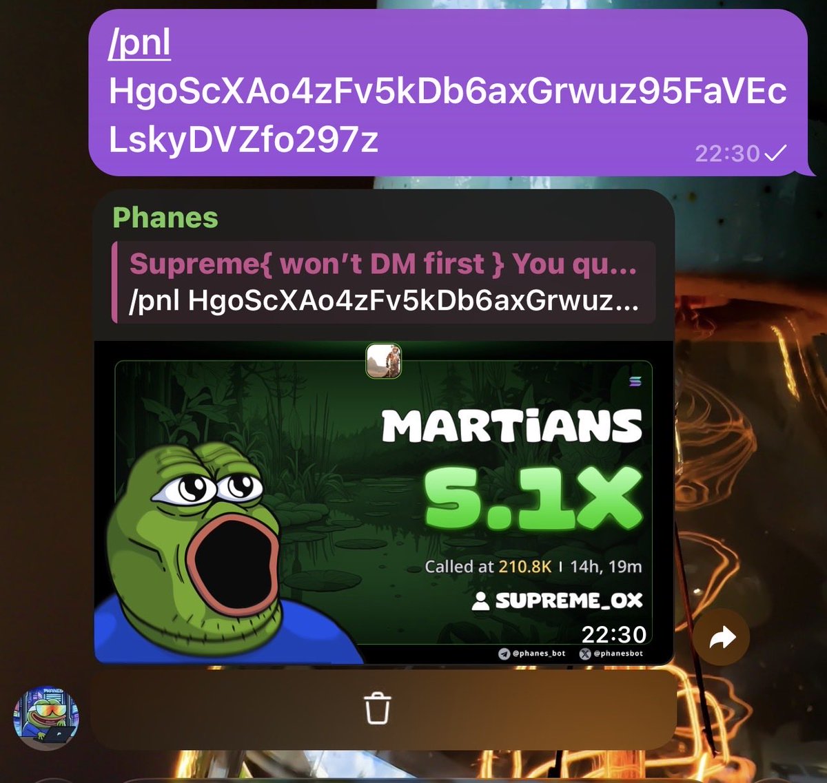 Supreme_ox1's tweet photo. 5X from my call on  $MARTIANS

HgoScXAo4zFv5kDb6axGrwuz95FaVEcLskyDVZfo297z https://t.co/lBNSPLFDuu