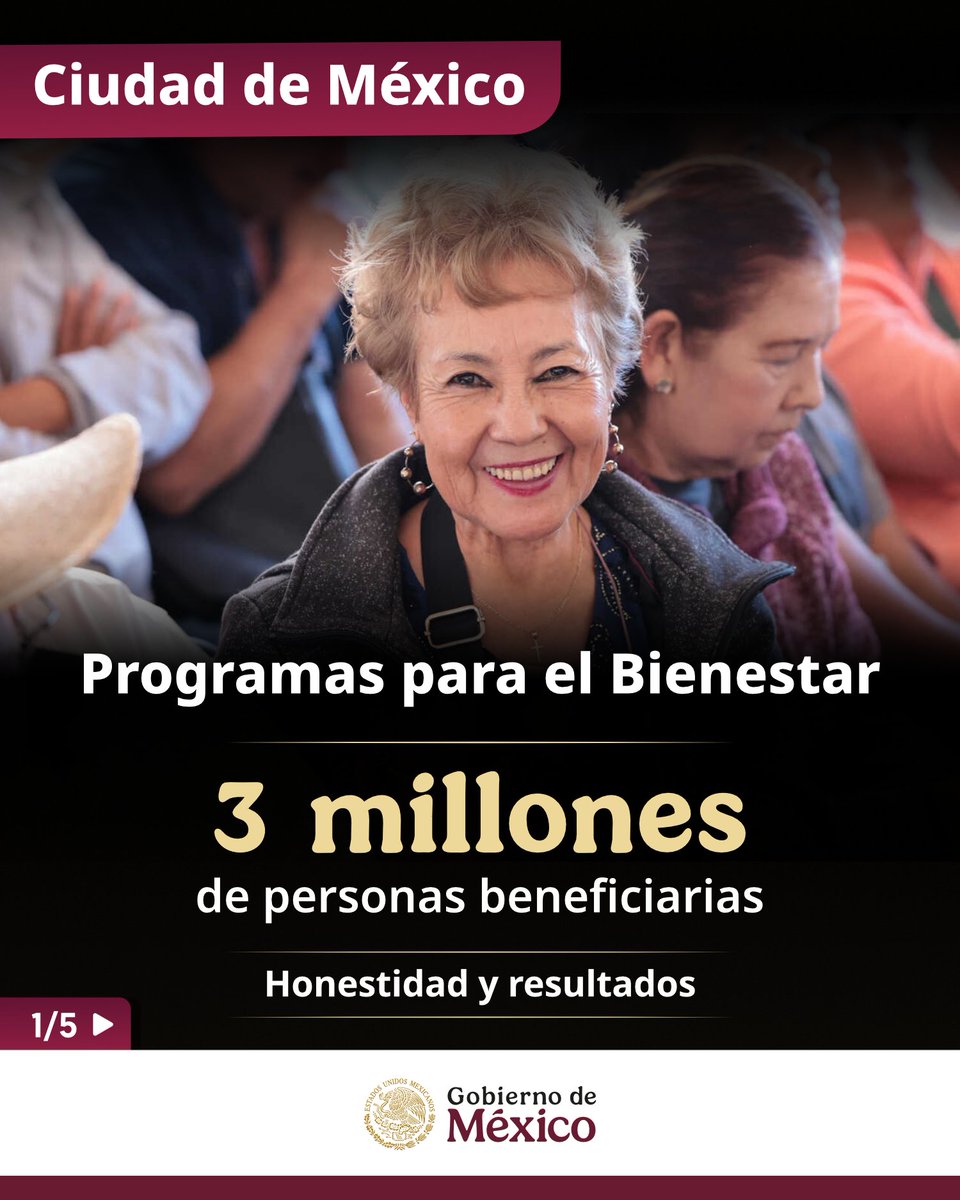 GobiernoMX's tweet photo. #HonestidadyResultados | Al concluir la gira nacional de rendición de cuentas en el Zócalo capitalino, la presidenta @Claudiashein informa que el gobierno federal invierte 60 mil millones de pesos en obras para la Ciudad de México, mientras que los Programas para el Bienestar superan 70 mil millones este año.

“Sigamos con el orgullo de nuestra historia y la certeza de nuestro porvenir.”