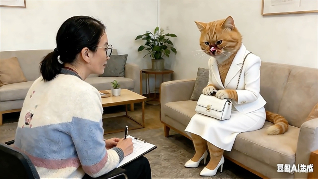 OkHowse5zjv's tweet photo. En la reunión, mi compaero presentó un informe y su diapositiva tenía una foto de su gato con gafas de sol en vez de un gráfico. Todos nos reímos mucho! https://t.co/ObF1H35pTH