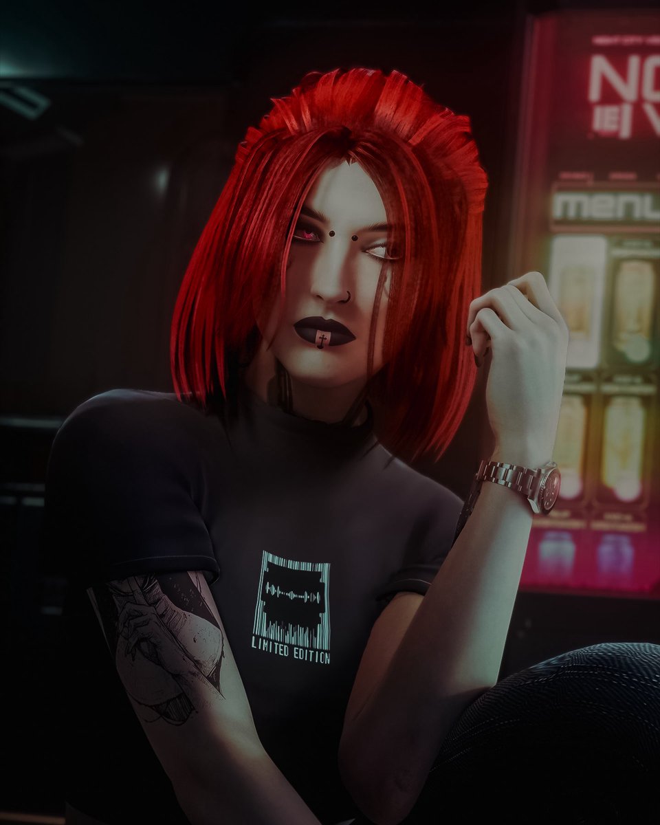TrueCapGames's tweet photo. 🎮 - Cyberpunk 2077
 
Captured on PC

#virtualphotography #virtualphotographer #cyberpunk2077 #cyberpunk2077photomode #nightcity #Cyberpunk20770C #CyberpunkOC #CyberpunkPhotography #GamePhotography
#CyberpunkAesthetic #GothCyberpunk #GothGirl #NightCity #CDProjektRed #DigitalArt https://t.co/krYUwnMqgH