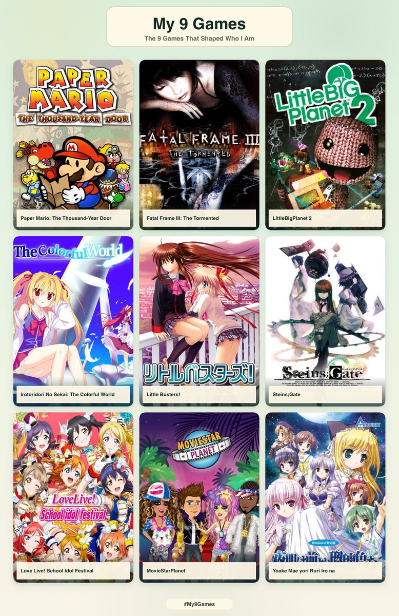 suikagirl1's tweet photo. 9 games that shaped who i am ☆ https://t.co/ZiiCZ7xTyW