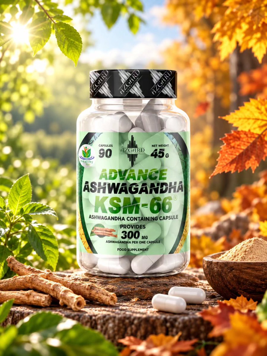 FidelaStinaw2's tweet photo. Summer is gradually turning into autumn—a time for more balance, energy, and well-being. AZGARD Advance Ashwagandha KSM-66® contains 300 mg of ashwagandha per capsule, supporting you during periods of increased physical and mental strain. KSM-66® https://t.co/tdnqJtdgVw