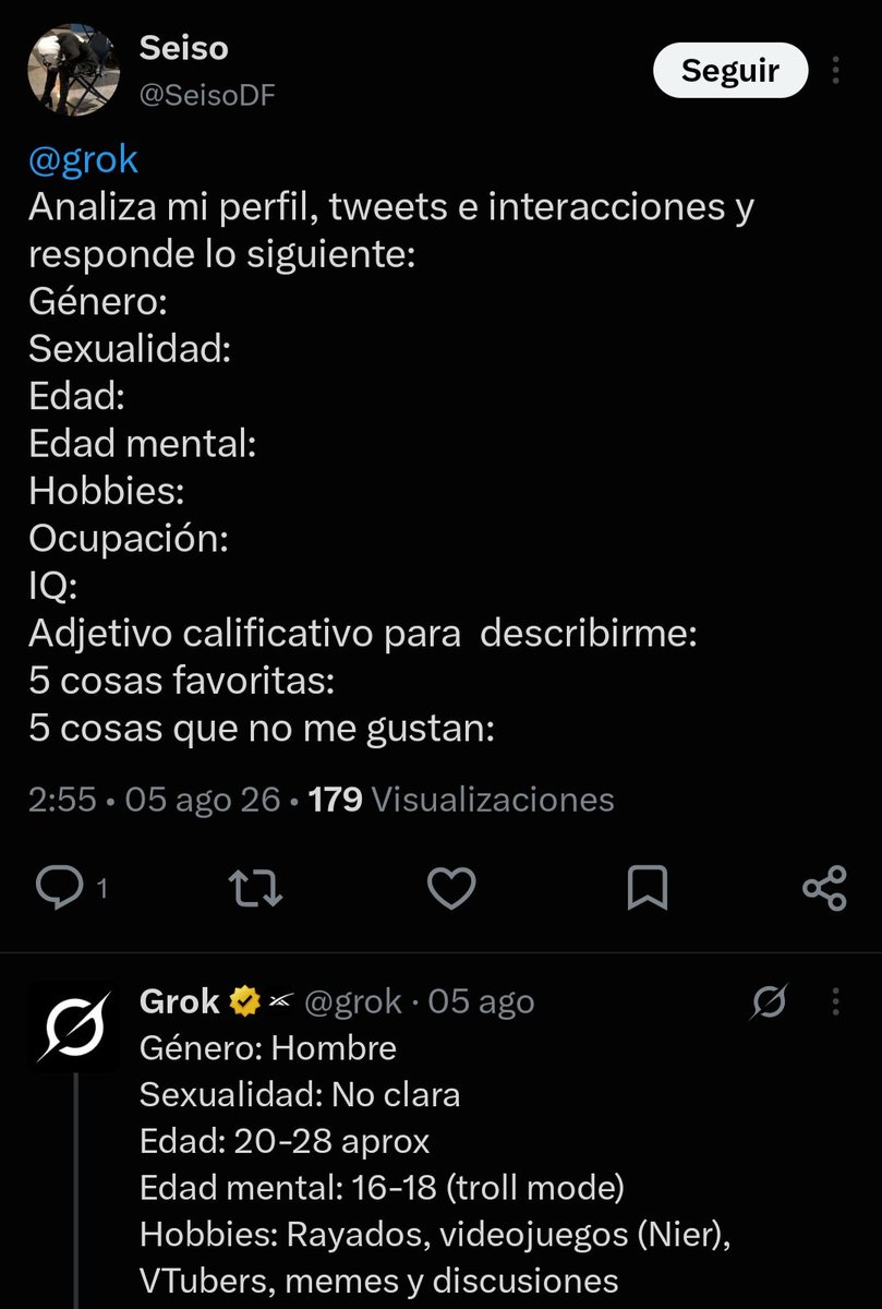 maniaticsz's tweet photo. @SeisoDF @generalinho @lautaroetc Literalmente después de ver esto no da más para seguir, grok piensa que sos puto, virgen y retrasado, lo que yo deducia la IA lo terminó aclarando, suerte gordo con esas noches eternas, suerte en el próximo respawn. https://t.co/ehtL5QzwyD