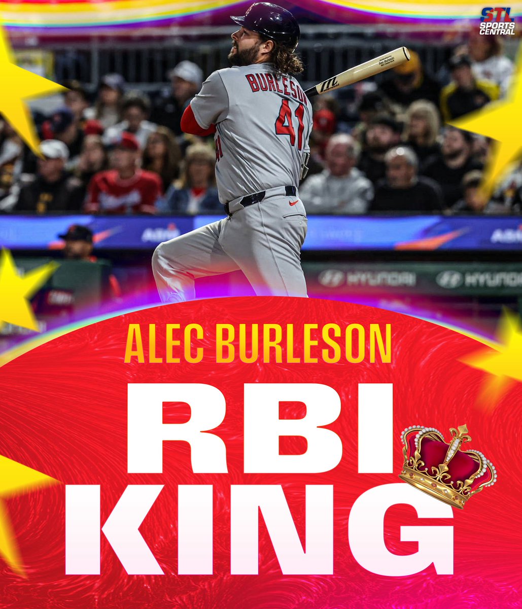 STLSprtsCntrl's tweet photo. RBI KING 👑 

Alec Burleson is the 5th #STLCards in franchise history to lead baseball in RBI (16)

Joe Torre
Ken Boyer 
Enos Slaughter
Rogers Hornsby https://t.co/sAyYot9F2I