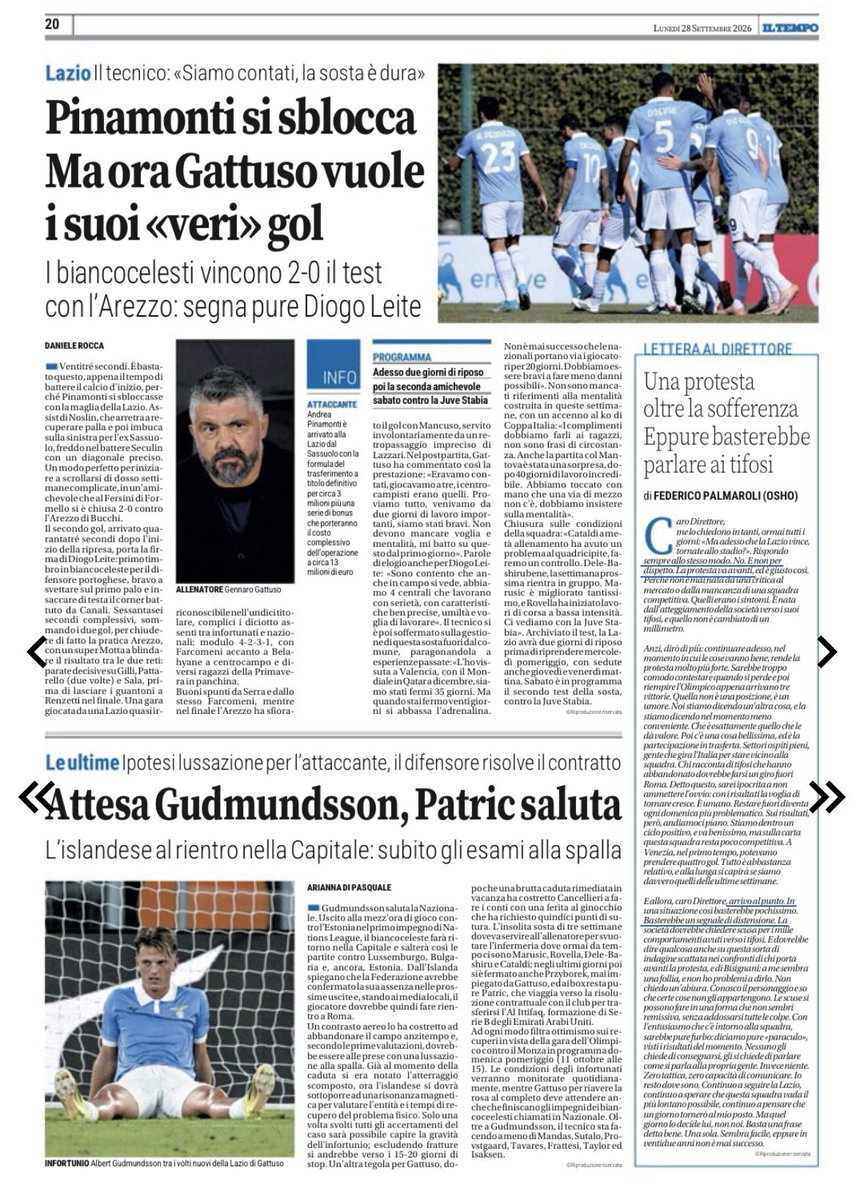 natainfastidita's tweet photo. Pinamonti si sblocca, Gudmundsson aspetta, Patric saluta.

Cambiano nomi e situazioni.
Quello che non cambia è la distanza tra la società e i suoi tifosi.
#Lazio @tempoweb 

Buonanotte. https://t.co/wl9j84UEUL