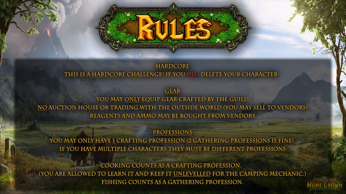 CrikMaster's tweet photo. Tomorrow we're starting a WoW: Forever hardcore challenge series called Homegrown:
-  Permadeath
- Can only use gear crafted by another Homegrown
- Only 1 crafting profession per player

Starts ~2pm PT on mine and a bunch of other streamer's channels! 🌿🧑‍🌾 https://t.co/Zr3rCteI8v