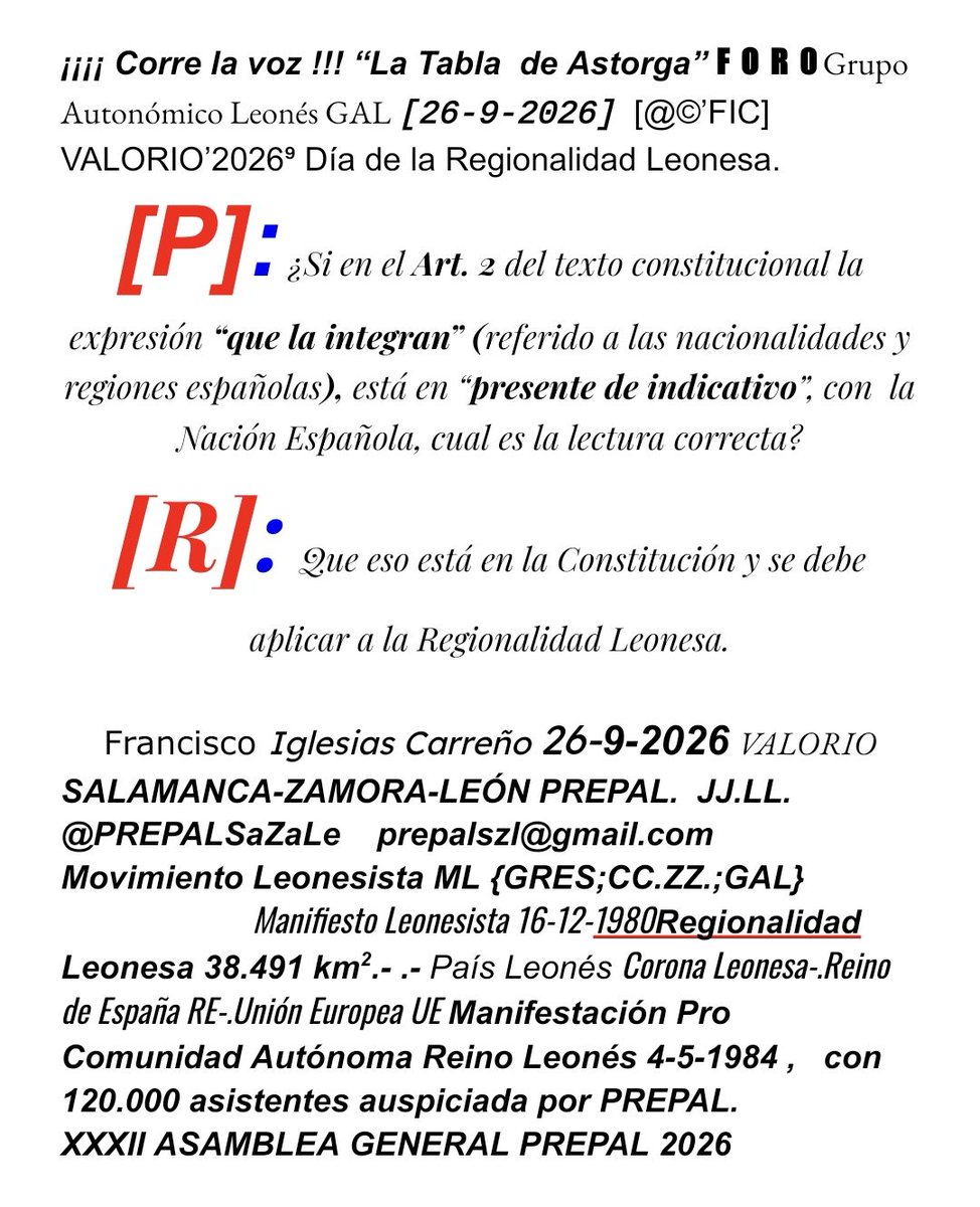 PREPALSaZaLe's tweet photo. SALAMANCA-ZAMORA-LEÓN PREPAL

https://t.co/G8FnKyNwPH https://t.co/xc7cfrkTXW