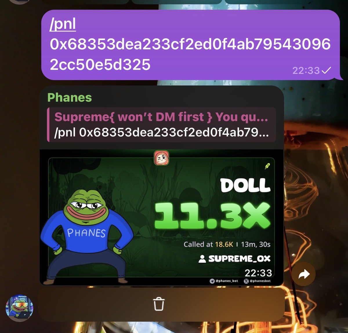 Supreme_ox1's tweet photo. 11X from my call $DOLL

0x68353dea233cf2ed0f4ab795430962cc50e5d325 https://t.co/DOkOWeVZxq