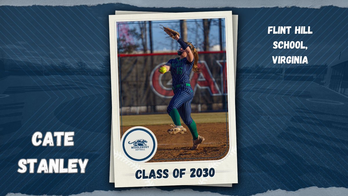 middsoftball's tweet photo. Let’s introduce another first year: Cate Stanley from Virginia. Welcome to Midd, Cate ‼️💙🤍 #gomidd #gomiddsoftball https://t.co/RluuKRBW4p