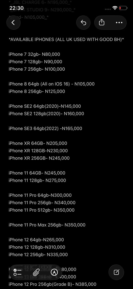 Fify_store's tweet photo. FIFY store price list for the week.
Let me know what you need. https://t.co/Y9xxYZsUFp