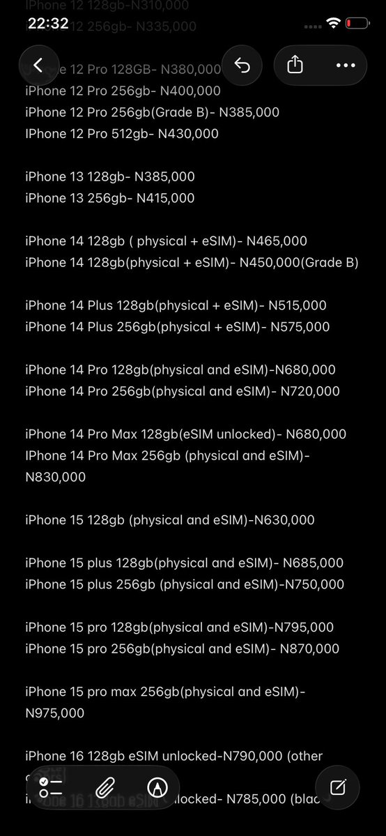 Fify_store's tweet photo. FIFY store price list for the week.
Let me know what you need. https://t.co/Y9xxYZsUFp
