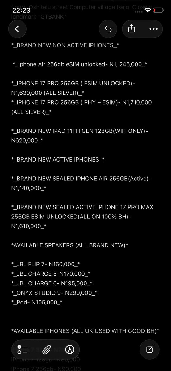 Fify_store's tweet photo. FIFY store price list for the week.
Let me know what you need. https://t.co/Y9xxYZsUFp