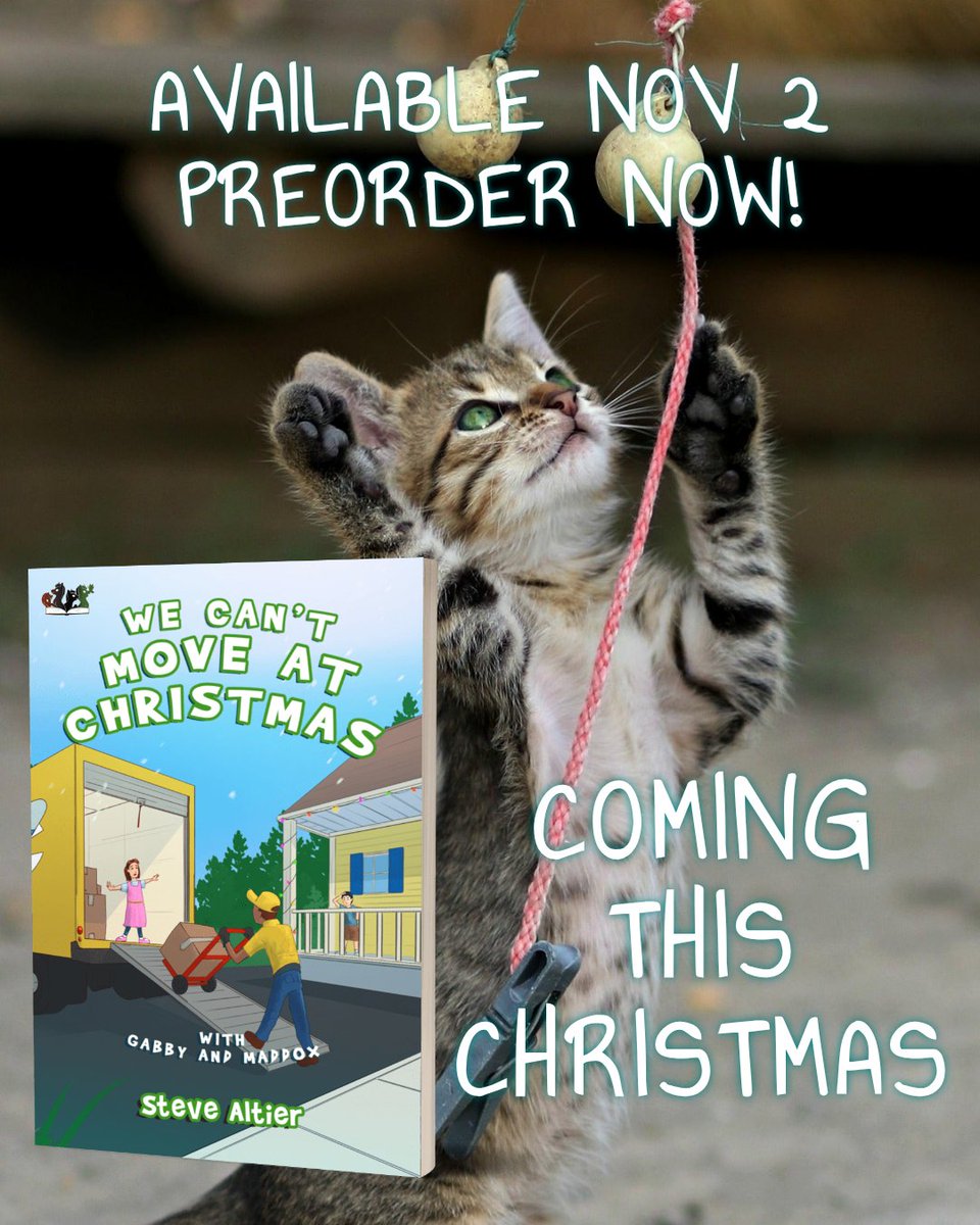 SteveAltier1's tweet photo. NEW COVER. TOTAL REWRITE. NEW ADVENTURE!
Gabby & Maddox are back with a brand-new adventure filled with the same Christmas magic you love! 🎁 We Can’t Move at Christmas. Coming November 2nd! 🎅
#christmas2026 #NewRelease #kidlit #middlegradebooks #Stevealtier https://t.co/R9Aa0VOnpl