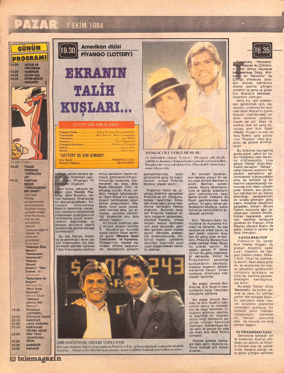 Mehmetcan198's tweet photo. #SimonSimon #SimonKardeşler #GeraldMcRaney #JamesonParker #FrankSinatra #SteveMcQueen #RobertMitchum #DavidCarradine #HillStreetBlues #HillSokağıKarakolu #DanielJTravanti #VeronicaHamel #MichaelConrad #HansChristianAndersen #DyanCannon #Lottery #Piyango #MarshallColt #BenMurphy https://t.co/TP7SQccBeL
