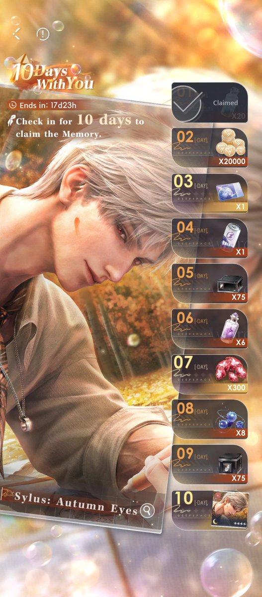 elysiumfeather's tweet photo. Sylus 10 Days With You has started and he looks so beautiful 😍 https://t.co/p3ojFvWOWn