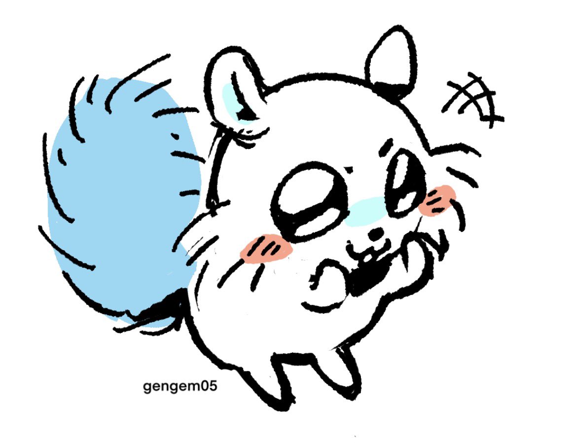 gengem05's tweet photo. momonga and usgai doodle https://t.co/WpMuOFDvwR