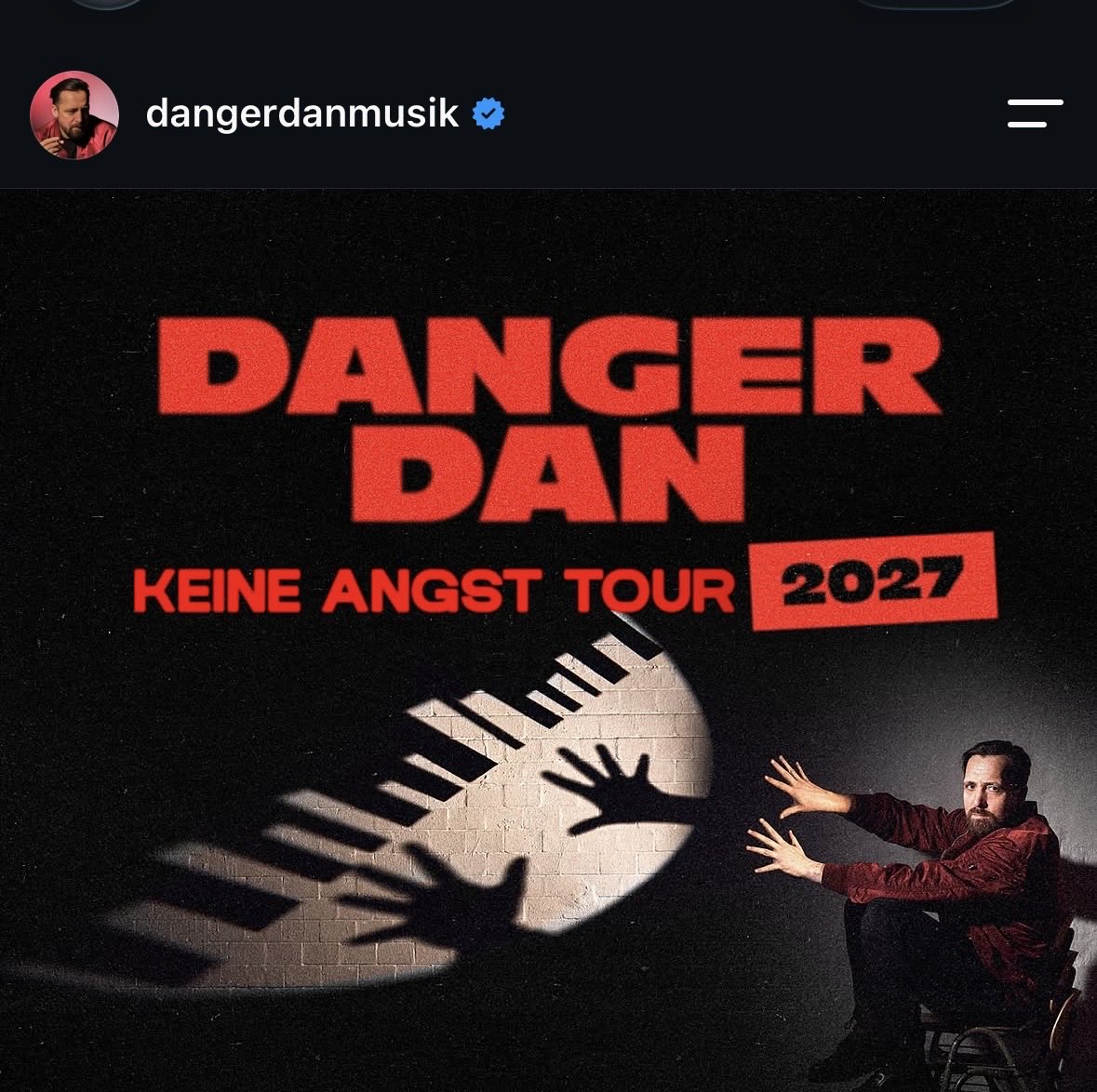 realmichlx's tweet photo. @DieSkeptikerin Und das obwohl seine Tour ganz mutig Keine Angst heißt https://t.co/9DXHV7gakr
