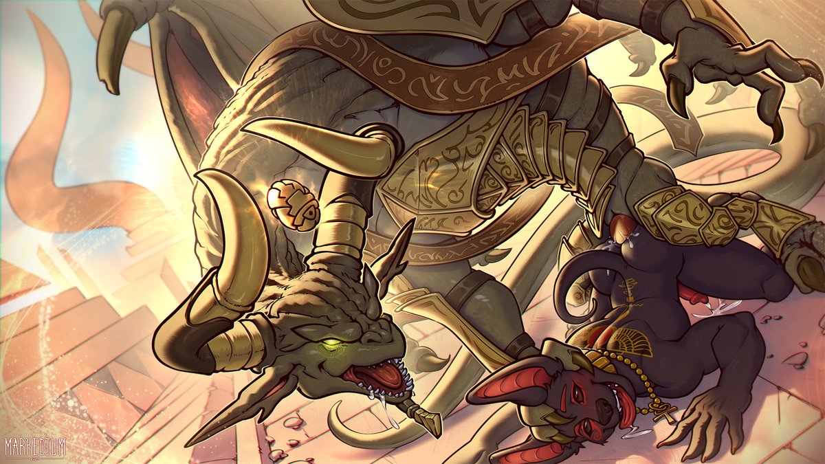 Gato_Markedium's tweet photo. "Morning Tribute to Nicol Bolas"  

Commission for @JackalPaws_  💞 https://t.co/1DYlGjniBx
