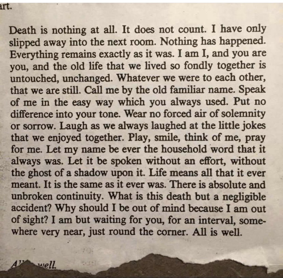 JLKRamos's tweet photo. @JimHHartsell This comforted me greatly when our daughter was killed in an auto accident. I am so very very sorry. https://t.co/GINI0Kk6ul
