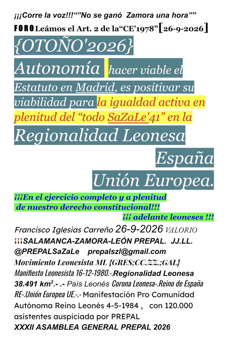 PREPALSaZaLe's tweet photo. SALAMANCA-ZAMORA-LEÓN PREPAL

https://t.co/PPlYMZt9Vj https://t.co/AUbFvdH8Td