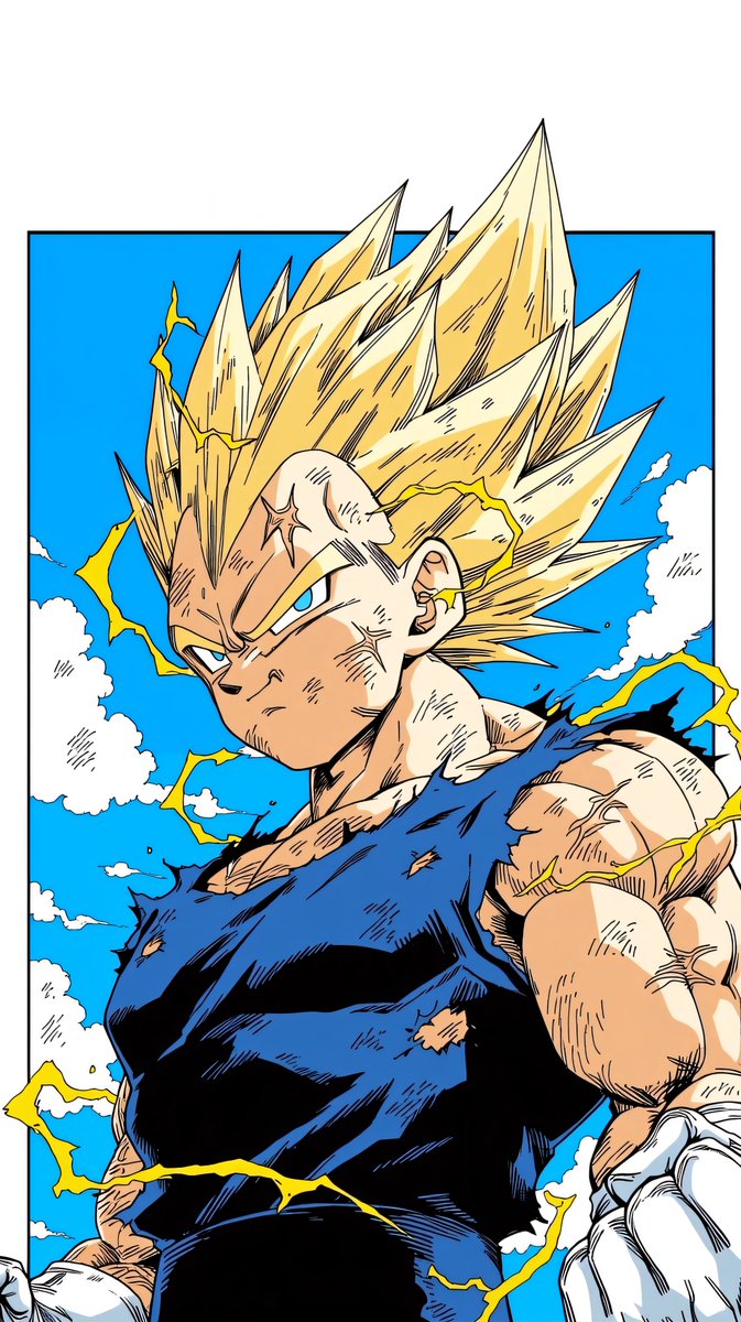 Classisco123's tweet photo. Majin Vegeta in his Super Saiyan 3 form https://t.co/wE3HeYv2zq