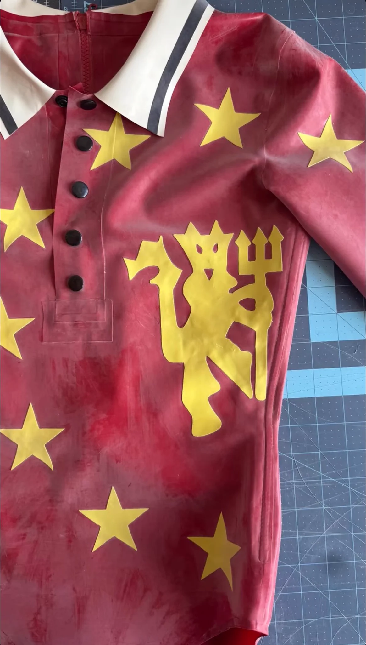 Closer look at Kim’s custom latex outfit for Homobloc by Timothy ...