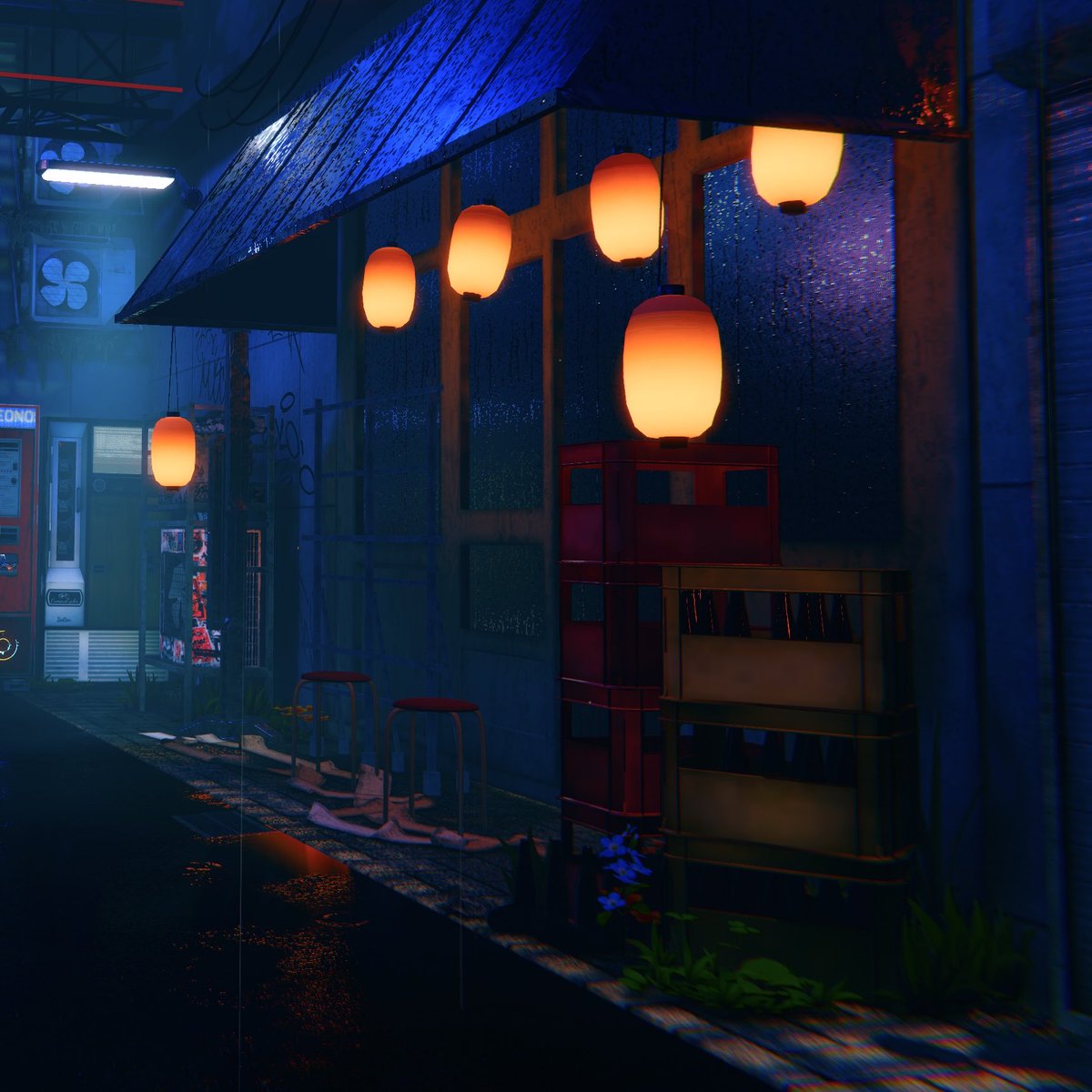 neo___nyan's tweet photo. 技術的にマジで大きいブレイクスルーできてVRChatのインゲームの見た目ガチでガチになってきた。画像は何も編集してない。

VRも使える擬似カスタムポストプロセス。キャビ&amp;エッジ検出等。 https://t.co/6sLTYAKQSw