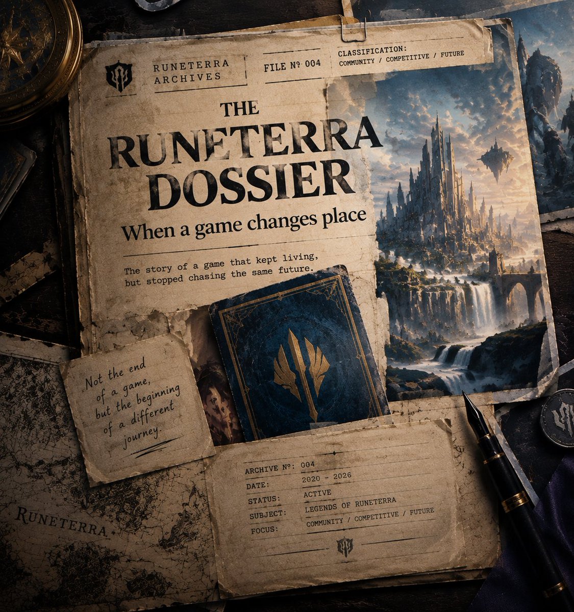 Vegakis's tweet photo. 🇬🇧📂 RUNETERRA FILE
🔎 Case open
🃏 Runeterra is still alive…
⚠️ But something has changed
#CardGames #LegendsOfRuneterra #Runeterra #LoR https://t.co/i5eKnfb6Uh