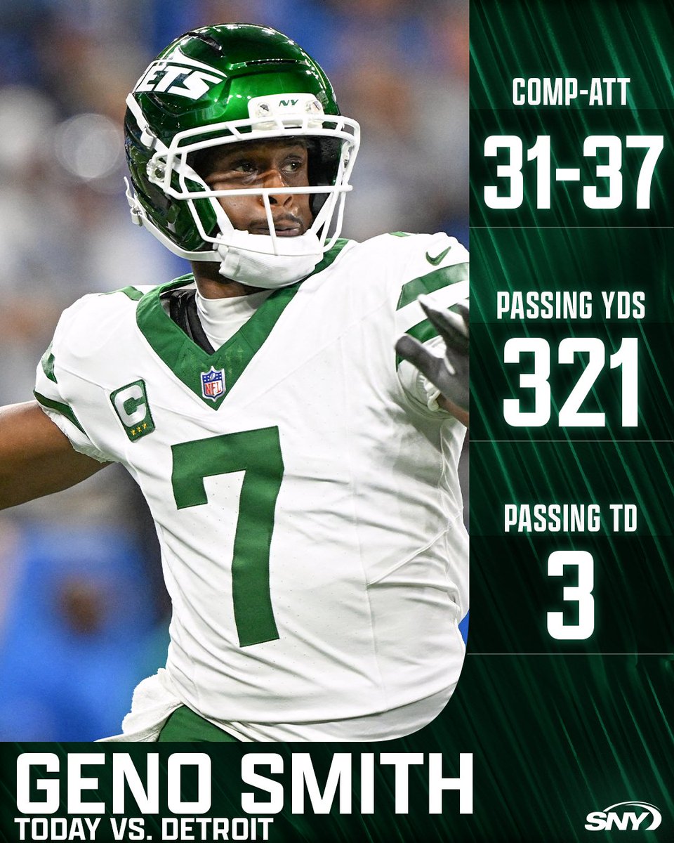 snyjets's tweet photo. Geno Smith with a valiant effort despite the loss 👏 https://t.co/DJAFNu9OUi