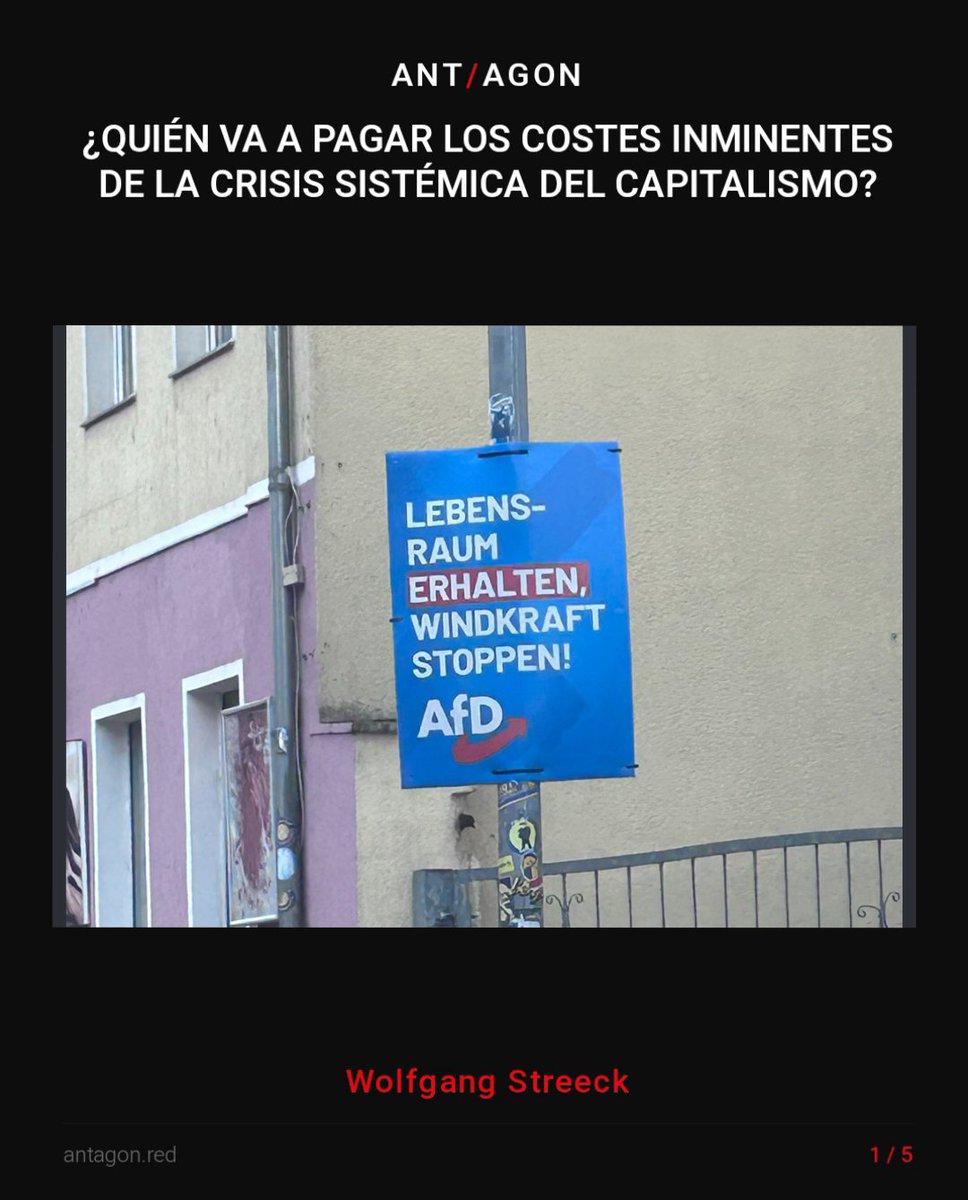 RevistaAntagon's tweet photo. Para Wolfgang Streeck, la policrisis del capitalismo democrático emana de una profunda crisis fiscal del Estado. Durante décadas, los gobiernos compensaron los costes del capital y las exenciones fiscales acumulando deuda pública. https://t.co/m8oQRvE77p