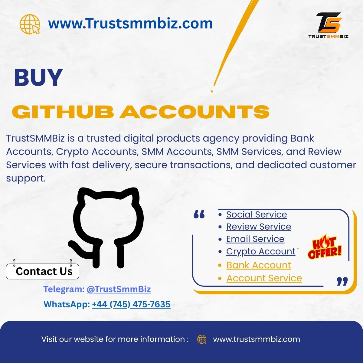 adampjampa6s's tweet photo. #BuyGitHubAccounts

Need GitHub accounts for development projects, collaboration, or professional use

✈️ Telegram: @TrustSmmBiz
📱 WhatsApp: +44 (745) 475-7635

#GitHub #GitHubAccounts #Developers #Coding #SoftwareDevelopment #Tech #Programming #USA #UK https://t.co/ogExeVnENU