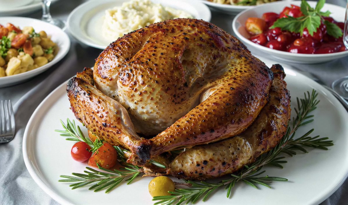 ShaunnaChex9's tweet photo. It's holiday feast time! Tender roasted turkey, creamy mashed potatoes, and warm cinnamon spiced apple pie—grab your plate, let's celebrate! https://t.co/KvXAU1GDVa