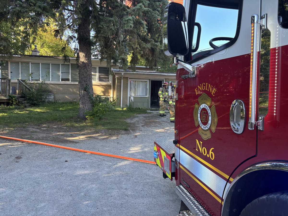 LdnOntFire's tweet photo. Multiple fire crews attended in the area of 80 Baseline Rd. West. This incident came in with multiple 911 calls as a reported explosion in the area. Black smoke in the area . LPS and fire crews determined there was a basement fire in a vacant home at 80 Baseline Rd. West. There is no injuries and fire was quickly extinguished.#ldnont ^cs